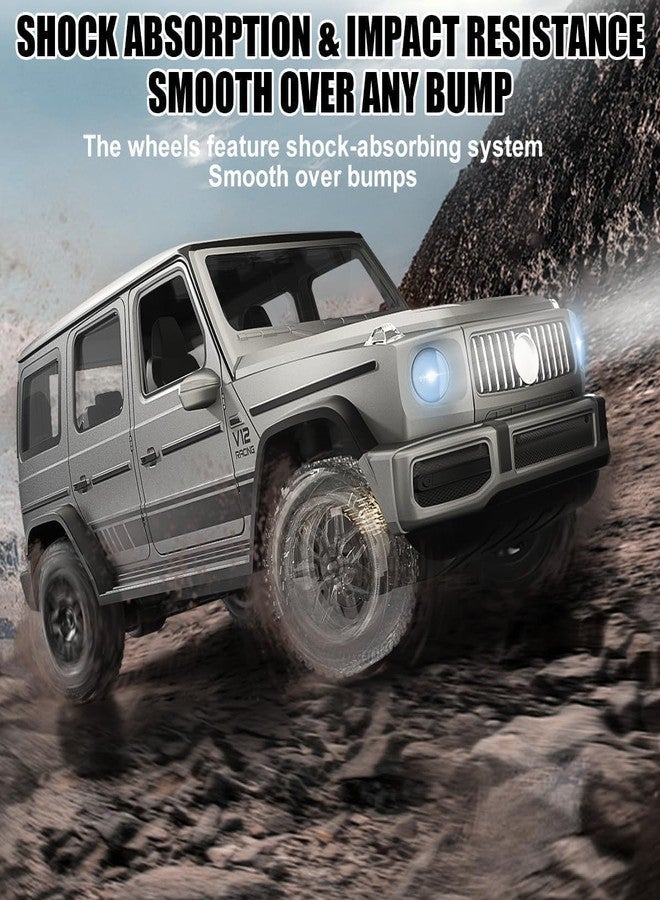 JOYJAY 2.4G RC Cars for Kids, 1:14 Remote Control Jeep Toy with LED Lights, Gesture Sensing Open Doors Racing SUV Truck, Off-Road All Terrain Crawler Vehicle Toy, Birthday for Boys - Image 3